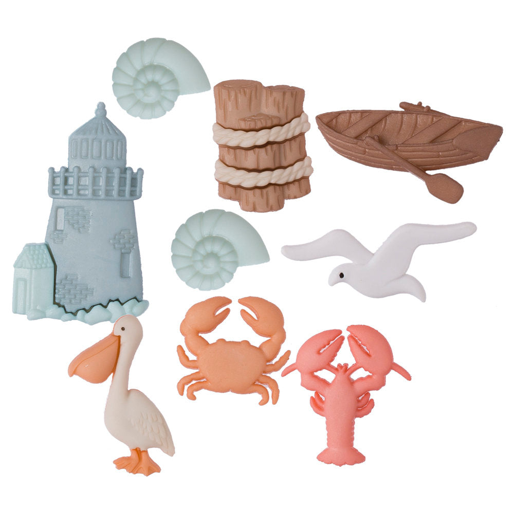 Dress It Up Deniz Temalı Dekoratif Düğme - 1549